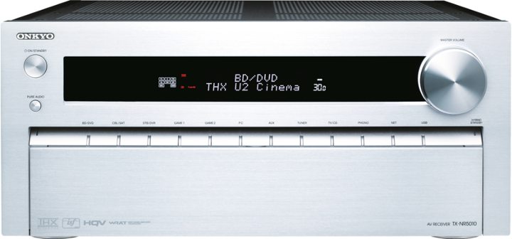 Onkyo TX-NR5010 в серебре передняя панель